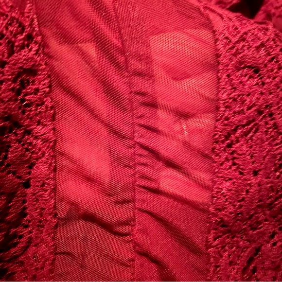 Alfred State Lace Dress Maroon Color Size S - Picture 10 of 11